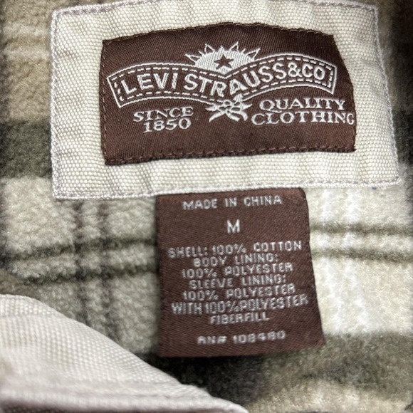 Vintage 1990s Distressed Levi's Barn Jacket w/Fleece Lining | Size: M - Picture 11 of 11